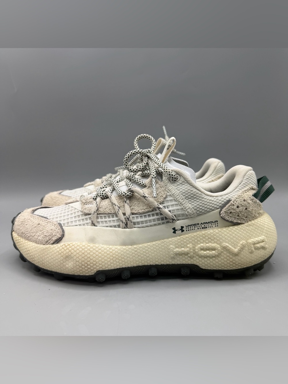 Under Armour Fat Tire Venture Pro HOVR Khaki Green Men 6.5 Women 8 3027212-104